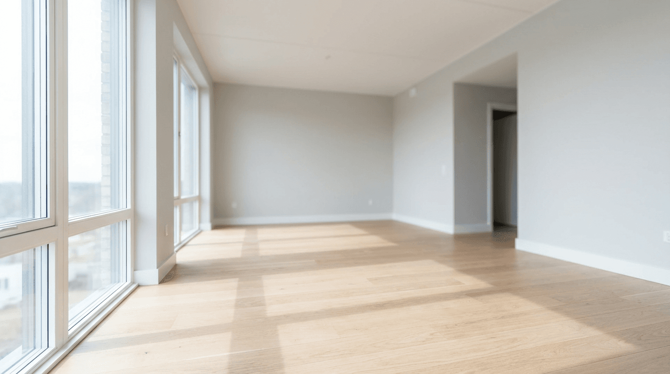 Besenrein übergebene Wohnung nach der Entrümpelung